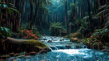 Heavy Rain in Forest with Flowing River 🌧️🌲 | Powerful Rain & Birds Sounds for Deep Sleep #rain #relax #reels #shorts