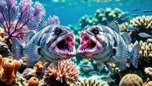 Sarcastic Fringehead Mouth Battle