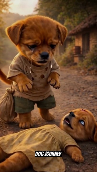 No one helped the poor puppy 🐕 so he carried a load to get his sister's treatment 😭