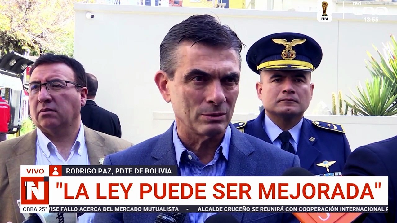 RODRIGO PAZ:  ´´LA LEY PUEDE SER MEJORADA´´
