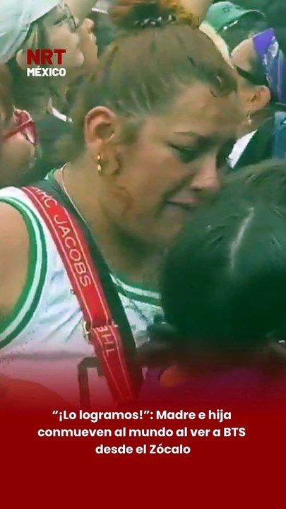 🌍 Una madre y su hija fueron captadas llorando y abrazándose al ver a BTS desde el Zócalo de la CDMX el 6 de mayo. Aunque no tenían boletos para el Estadio GNP, lograron vivir un momento inolvidable. El video ya es viral a nivel mundial.