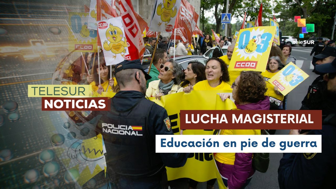 Docentes catalanes exigen dignidad laboral