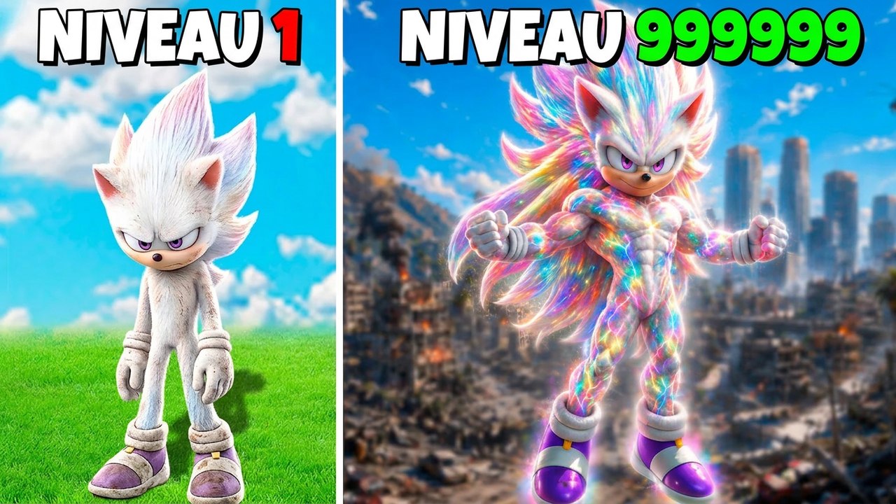 HYPER SONIC : du niveau 1 au niveau 1 000 000 dans GTA 5 ! (Mod du film Sonic)