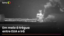 EUA divulgam novas imagens de ataque a petroleiros no Estreito de Ormuz durante cessar-fogo