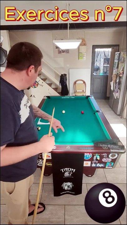 Exercices n°7 le replacement de la blanche  #8ball #pool #billiards #billard #8ballpool #8pool