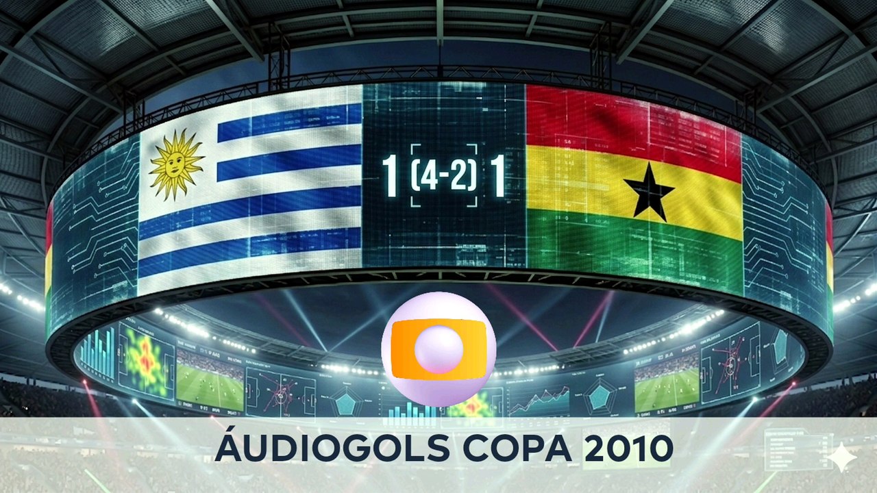 Áudiogols | Uruguai 1 (4-2) 1 Gana (Globo - 2010)