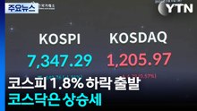 코스피 1.8% 하락 출발...코스닥은 상승세 / YTN