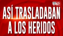 Así trasladaban a los heridos