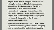 BELAJAR BAHASA INGGERIS DALAM MELAYU(Jenis-jenis ayat)Dalam bahasa ibunda anda