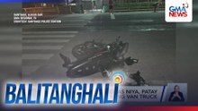 Rider at kapatid na angkas niya, patay matapos sumalpok sa wing van truck | Balitanghali