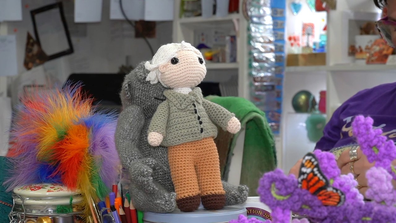 Arts and Craft store in Gillingham celebrates David Attenborough's 100th Birthday.
