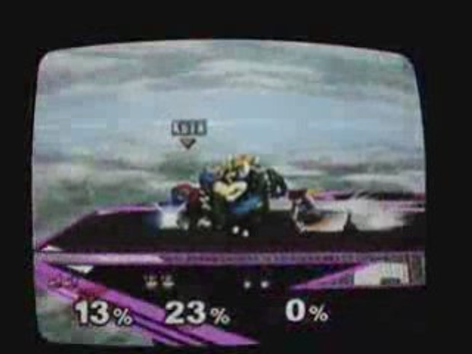 Super Smash Bros Melee : Falco VS 2 CPU Bowser + Roy LVL 9
