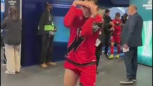 El Rayo Vallecano celebra el pase a la final de la Conference League