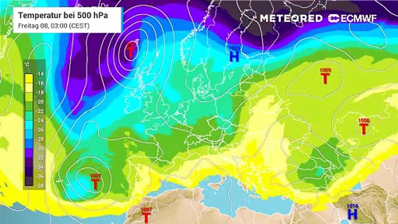 Die Dynamik der Großwetterlage darf nicht unterschätzt werden. Über Deutschland prallen wieder Luftmassen unterschiedlicher Herkunft aufeinander und das verspricht nichts Gutes.