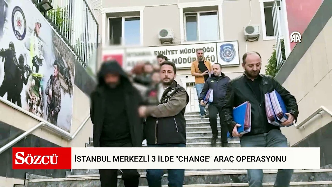 İstanbul merkezli 3 ilde "change" araç operasyonunda gözaltına alınan 16 şüpheli adliyede