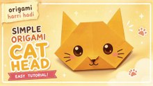 how to make origami  cat face.