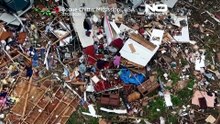 Luftaufnahmen zeigen Tornadoschäden in weiten Teilen von Mississippi