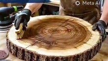 Diy wood and resin table with ocean theme, step by step process #wood #craftstorage #upcycleddecor