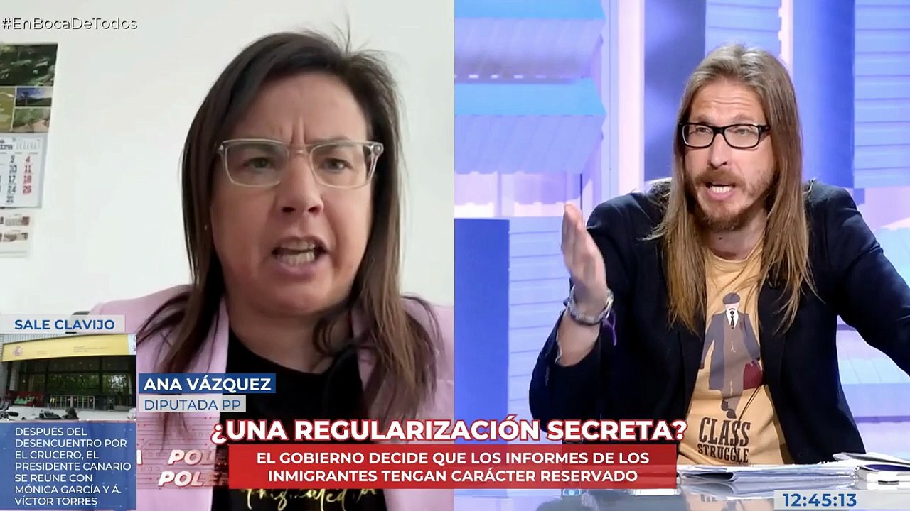 Encontronazo tremendo entre Ana Vázquez y Pablo Fernández por la regularización masiva: «No tienes puñetera idea»