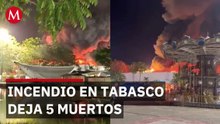 Incendio en Parque Tabasco deja cinco muertos