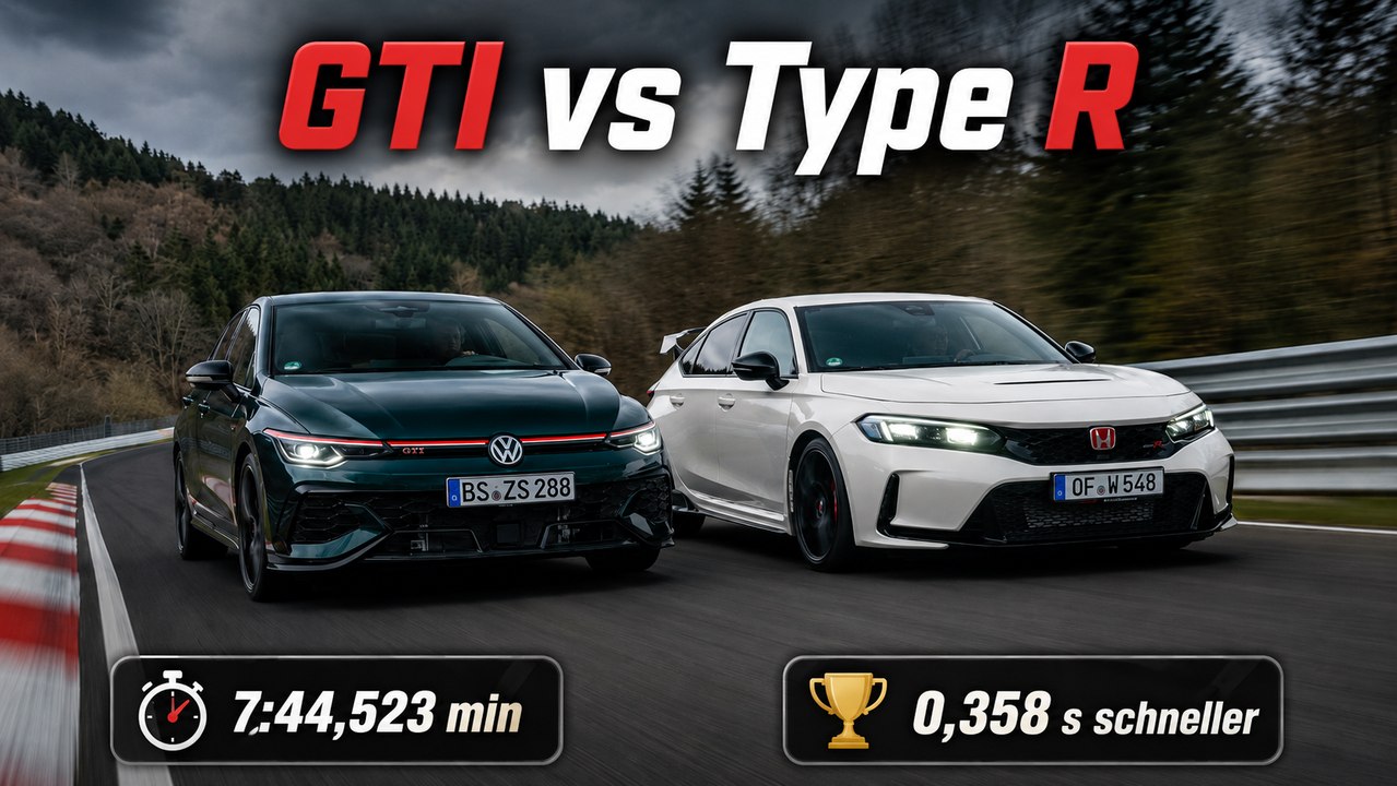 Honda Civic Type R vs. VW Golf GTI Edition 50 im Ring-Duell