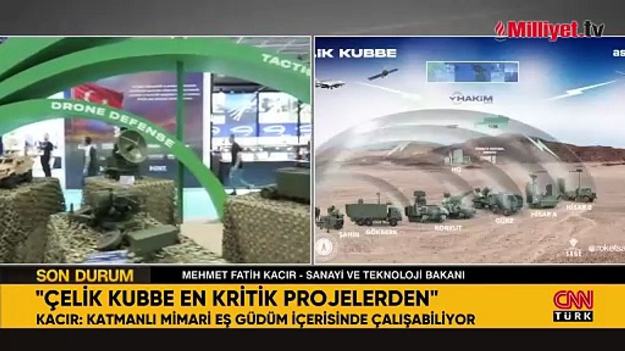 Sanayi ve Teknoloji Bakanı Kacır CNN TÜRK'te konuştu: Çelik Kubbe en kritik projelerden