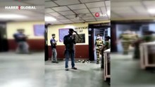 Başına pala saplanan gencin telefon kullanmaya devam ettiği anlar şoke etti