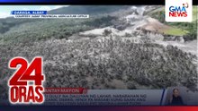 Mi-isi Gully na daluyan ng lahar, nabarahan ng volcanic debris; hindi pa masabi kung saan ang bagong daluyan sakaling magka-lahar flow | 24 Oras