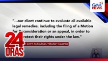 Asawa ni VP Duterte, pinag-aaralan kung iaapela ang pag-dismiss ng QC RTC sa petisyon para pigilin ang pag-release ng kanyang tax records | 24 Oras