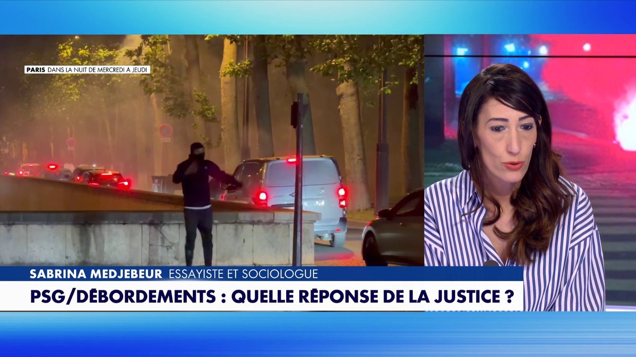 Sabrina Medjebeur sur les débordements après la qualification du PSG en finale de coupe d'Europe