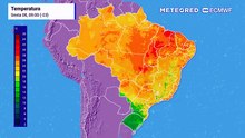 Sexta-feira, 8 de maio: temperatura do ar