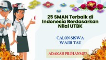 25 SMAN Terbaik di Indonesia Berdasarkan Nilai UTBK, Jakarta dan Yogyakarta Menguasai