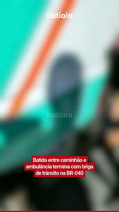 Batida entre caminhão e ambulância termina com ameaça na BR-040: 'Tiro na cara'