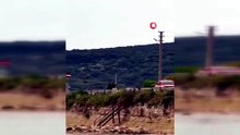 Keşan’da kontrolden çıkan otomobil şarampolden kumsala düştü