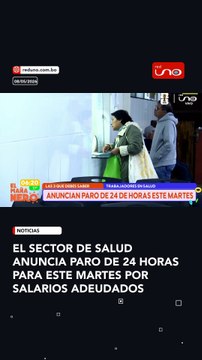 El sector salud confirmó una medida de presión de 24 horas debido a salarios adeudados.