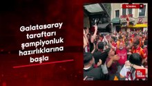 Galatasaray taraftarı şampiyonluk hazırlıklarına başladı