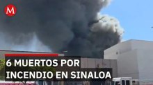 Fuerte incendio consume Plaza Las Palmas en Sinaloa