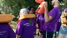 Programa Colaborar leva idosos para passeio de barco em Praia Grande