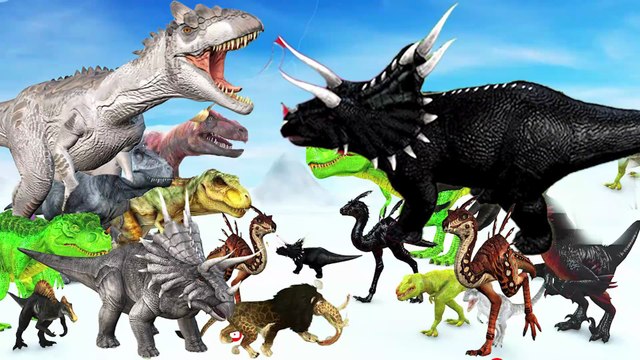 Prehistoric Dinosaurs vs Black Dinosaurs T-Rex Size Comparison Epic Battle Animal Revolt Battle