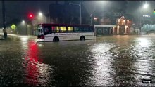 Fuerte temporal e inundaciones en Mar del Plata