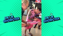 Kiko cumple su sueño: conoce a Messi, lo besa y se lleva su camiseta firmada
