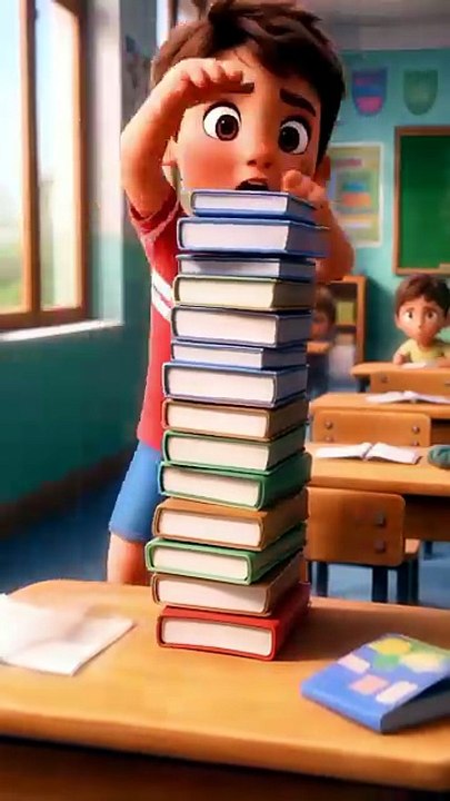 BOOK TOWER 😂 #trendingreel #comedy #funnyreels #kidsfun #cartoon #funny #jokes