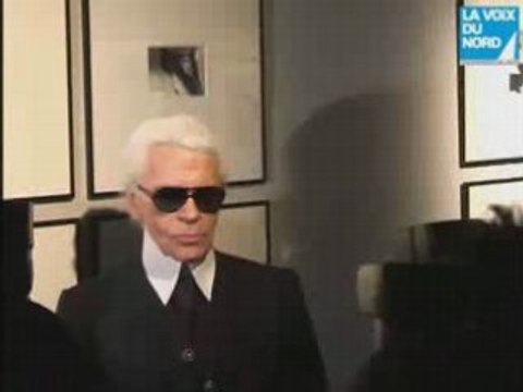 Vernissage avec Karl Lagerfeld et Martine Aubry
