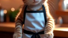 World’s Smallest Chef Kitten Bakes a Pizza 😻🍕👨‍🍳