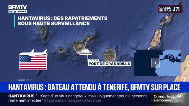 Hantavirus: le navire de croisière MV Hondius doit arriver ce dimanche à Tenerife, aux Canaries