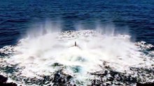 Oceanic Giant: Mighty Whale Tail Slaps