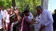 RAJKOT BHADLI CHECK DAM CUM KOZWAY GROUND BREAKING BY MINISTER KUNVARJIBHAI BAVALIYA