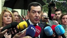 Juanma Moreno: "Es un día muy triste para Andalucía"