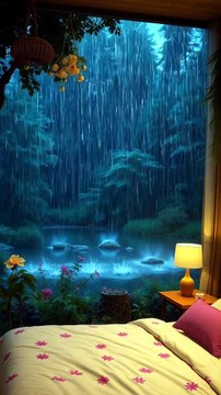 Relaxing Forest Rain 🌧️ Cozy Window Sounds for Deep Sleep & Stress Relief #rain #relax #shorts #deepsleep #trending