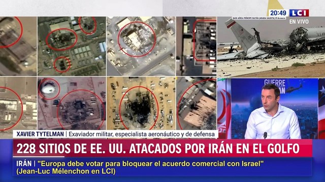 Irán ataca 228 instalaciones estadounidenses en el Golfo y aún conserva el 70% de sus misiles